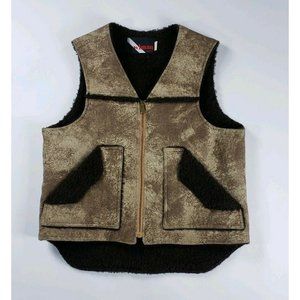 Wiman Outdoor Vest Brown Lined Full Zip Size Medium